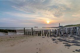 Sonnenuntergang Westkapelle von Tom Hengst