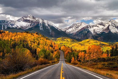 Landschapsfotografie in Telluride Colorado - San Juan Mountains Highway van Daniel Forster