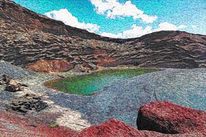 Charco de los Clicos bzw. Lago Verde (Lanzarote) | Van-Gogh-Stil