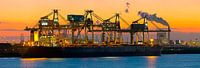 Port of Rotterdam Panorama; Mega bulk ship Berge Stahl