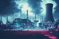 De verlaten energiecentrale van Neo-Megacity