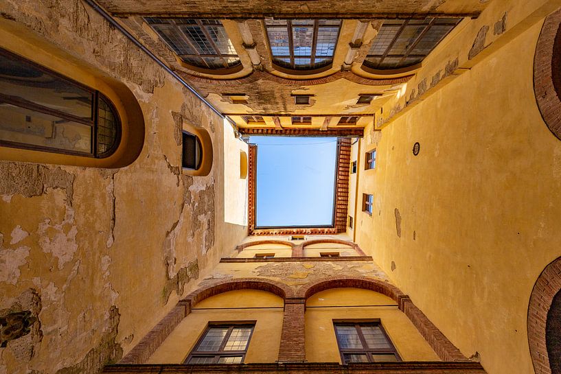 Siena courtyard by Dennis Eckert