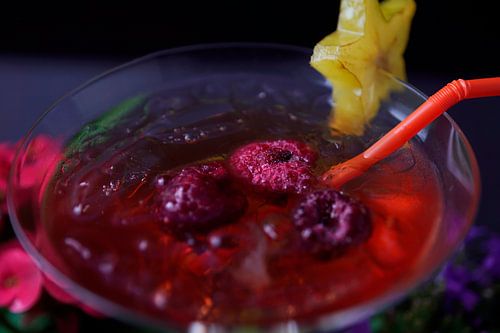 Rum trifft auf Zitrone Himbeere und Orange. Leckere und fruchtige Cocktails im Glas serviert