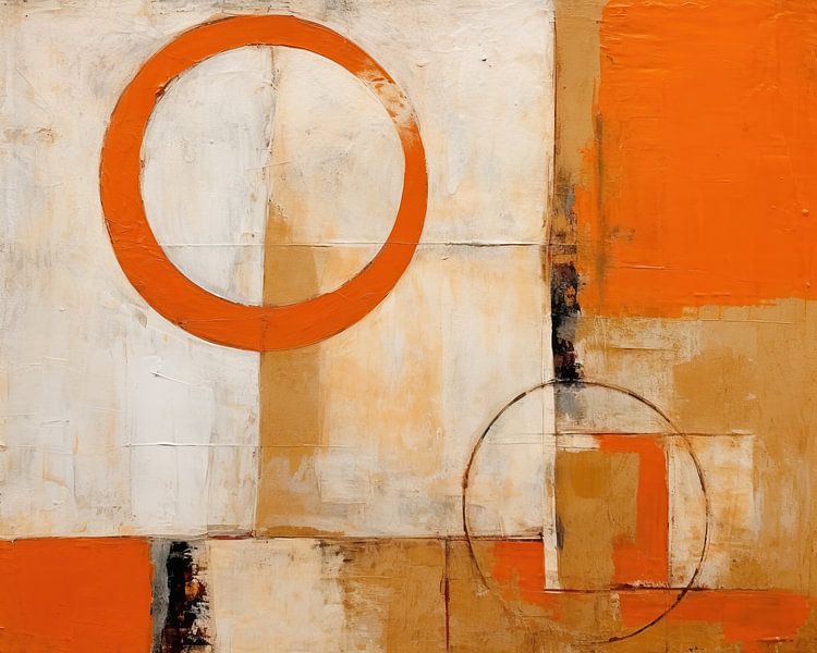 Circle Orange | Shades of Sunset Dreams von ARTEO Gemälde