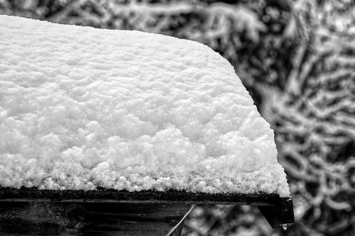 Dak met sneeuw