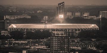 Feyenoord stadion 32 (Sepia) van John Ouwens