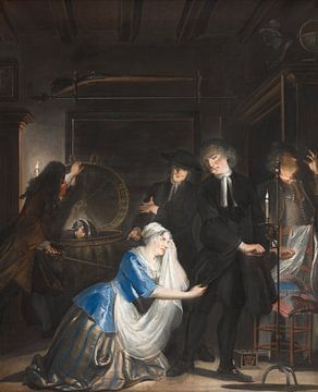 False Virtue Discovered: The Discovery of Volkert in the Laundry Basket, Cornelis Troost