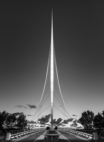 De Harp Brug in zwart-wit