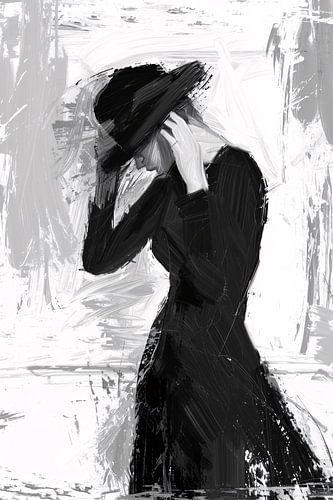 Femme mystérieuse dans des tons sombres