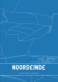Plan d'ensemble | Carte | Noordeinde (Noord-Holland) sur Affiches de lieux