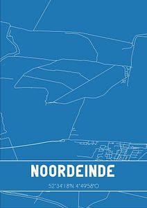 Blaupause | Karte | Noordeinde (Noord-Holland) von Rezona