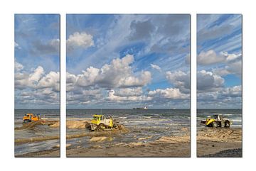 Drieluik van een kustversterkingsproject in Noord-Holland  van Miranda van Hulst