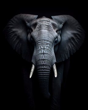 Portret van een olifant van fernlichtsicht