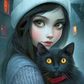 Schwarze Haare, schwarzes Fell von Jutta Maria Pusl