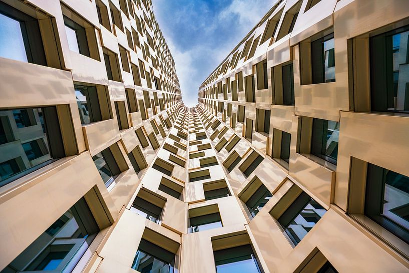 Geometric Facade of Motel One Berlin by Pieter Struiksma