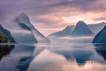 Fjordland Bergen - Pink Blue Dreamy Photography