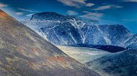 A view of the amazing and idyllic Norwegian landscape. Autumn picture of mountains and rivers.