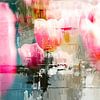 Mixed Art - Tulips Abstract by STUDIO VAN DE VEN & CO