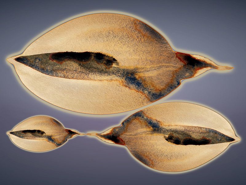 Deep Tidal Night Aqua 986 - Moderne abstrakte Ozean-Nachtszene in tiefem, ruhigem Blau von Saskia Mensink PRINTS