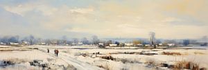 Winter uitzicht van Blikvanger Schilderijen