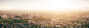 Sunset over Santiago de Chile
