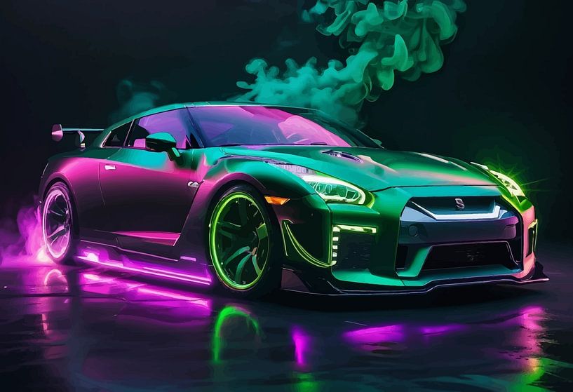 Nissan GT-R R35 - Neon Apex par MIROKKU