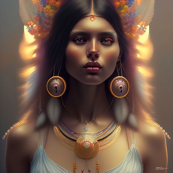 Indisches Mädchen von Gelissen Artworks