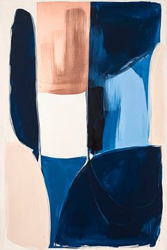 Abstract composition in blue and beige by Poster Art Shop