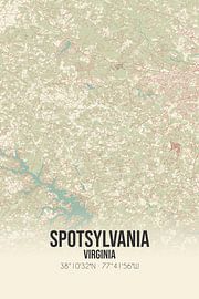 Alte Karte von Spotsylvania (Virginia), USA. von Ortsdrucke