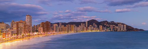 Panorama and sunset in Benidorm, Spain by Henk Meijer Photography