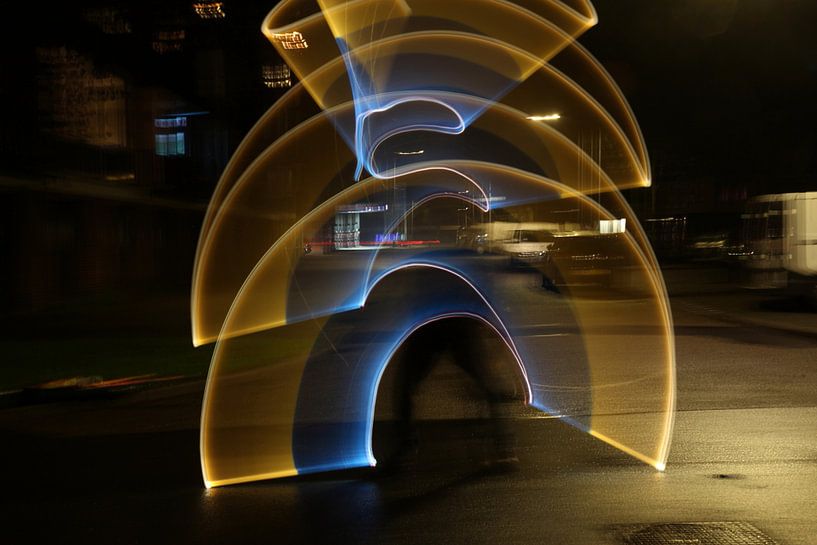 street art light painting by Eduard metz