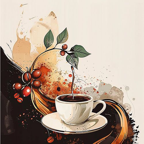 kop koffie of cappuccino drinken