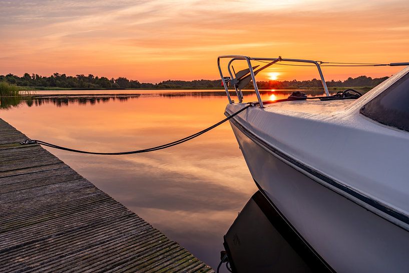 Lever de soleil sur un bateau par Dafne Vos