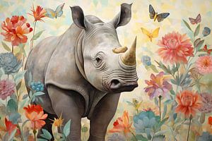 Rhinoceros by De Mooiste Kunst