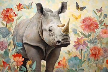 Rhinoceros by De Mooiste Kunst