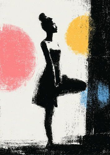 Silhouet van ballerina - Minimalistische kunst