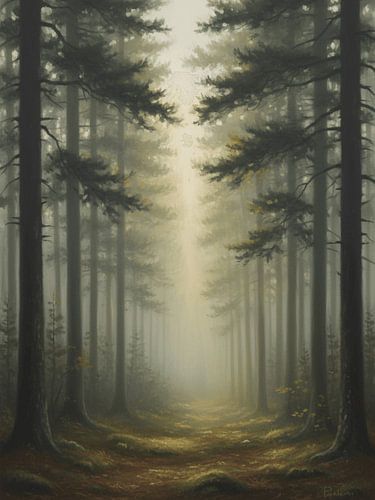 De stille gang: etherisch licht en diepe schaduwen