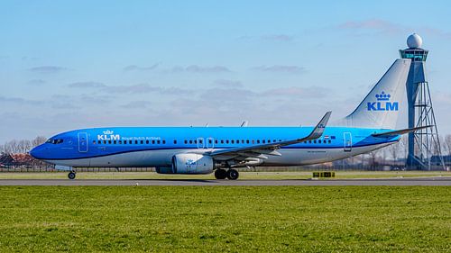KLM Boeing 737-800 passagiersvliegtuig.