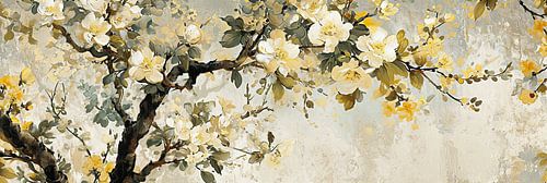 Modern Bloesemschilderij | Gele Bloesem