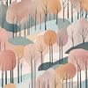 Arbres pastel sur CanvasbyCaro