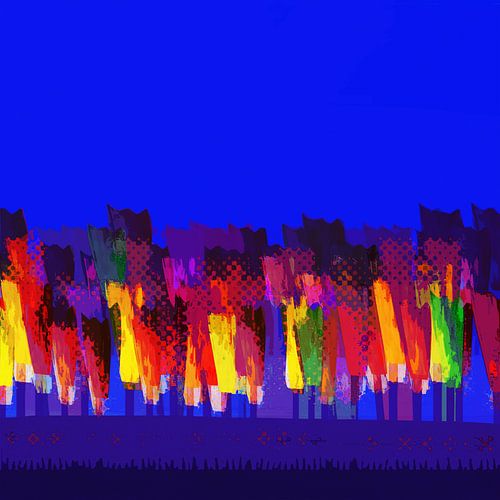 Lisse flowers colour on blue