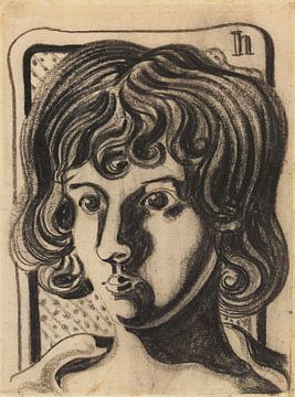 Heinrich Hoerle - Portrait de femme (ca. 1928) sur Peter Balan