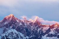 Alpenglühen op de Dachstein