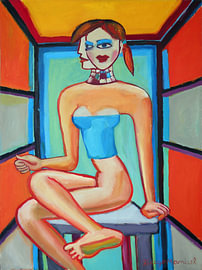 Woman sitting on a chair by Diego Manuel Rodriguez