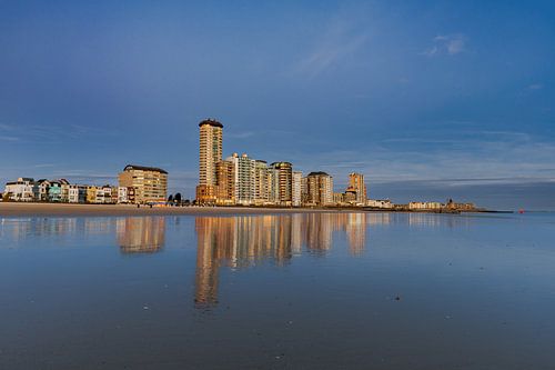 Boulevard Vlissingen pendant l'heure bleue