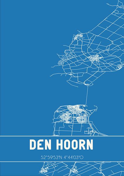Blueprint | Map | Den Hoorn (North Holland) by Prints of Place