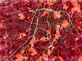 Karte von Geraardsbergen im stil 'Amber Autumn'