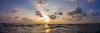 Coucher de soleil dans la mer par Jan van Kemenade Aperçu