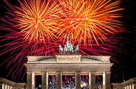 Feux d'artifice à la Porte de Brandebourg à Berlin par Frank Herrmann Aperçu