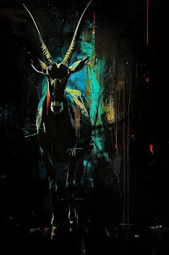 Schilderij Abstract Antilope van Kunst Kriebels